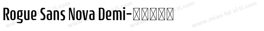 Rogue Sans Nova Demi字体转换